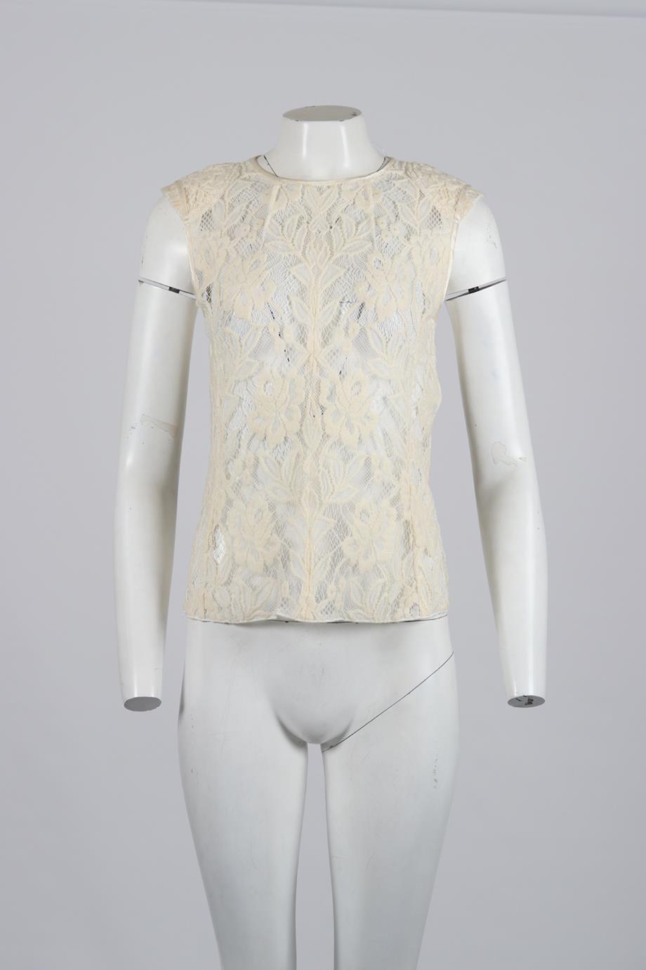 NINA RICCI LACE WOOL BLEND TOP FR 40 UK 12