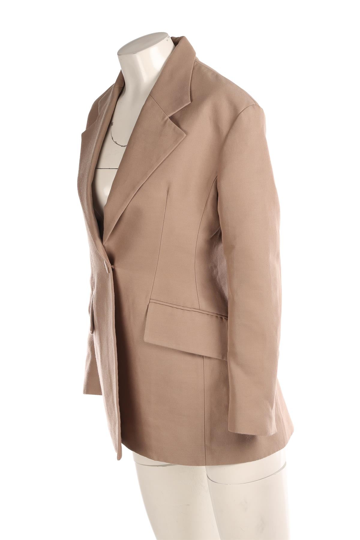 PROENZA SCHOULER BEIGE WOOL BLAZER US 6 UK 10