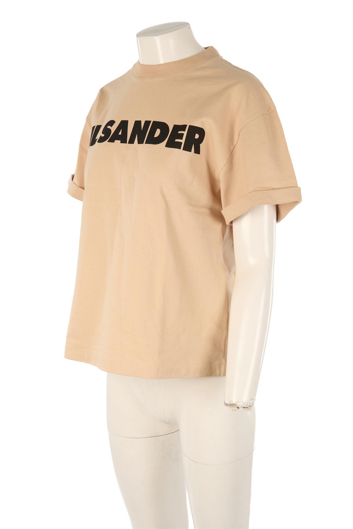JIL SANDER BEIGE COTTON T-SHIRT SMALL