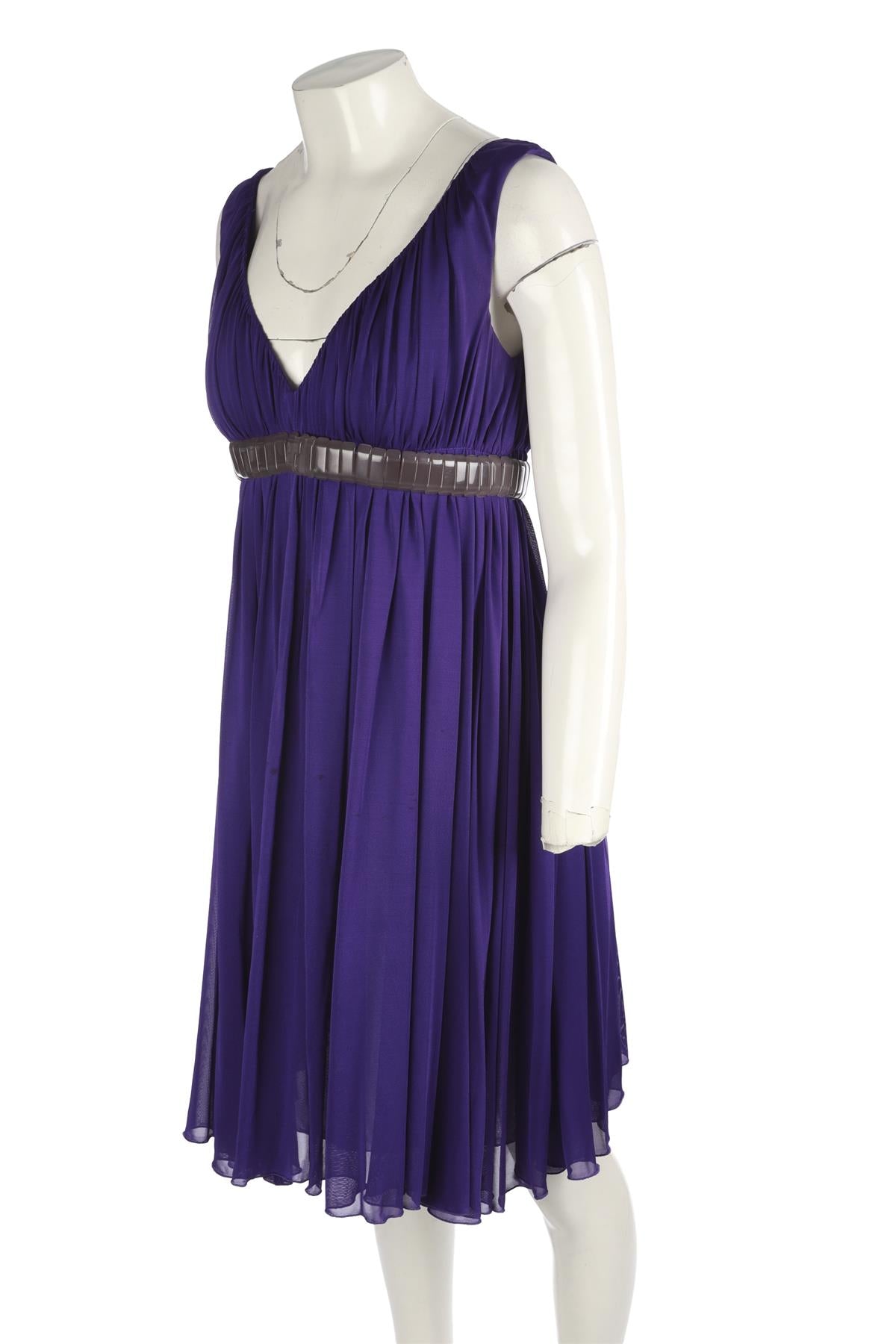 VERSACE PURPLE VINTAGE JERSEY MINI DRESS IT 42 UK 10