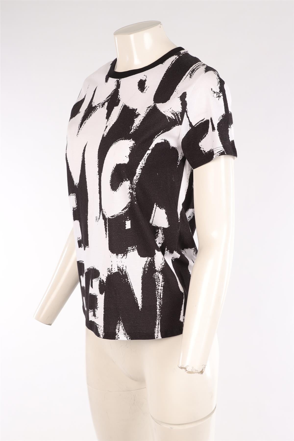 ALEXANDER MCQUEEN WHITE COTTON T-SHIRT IT 42 UK 10