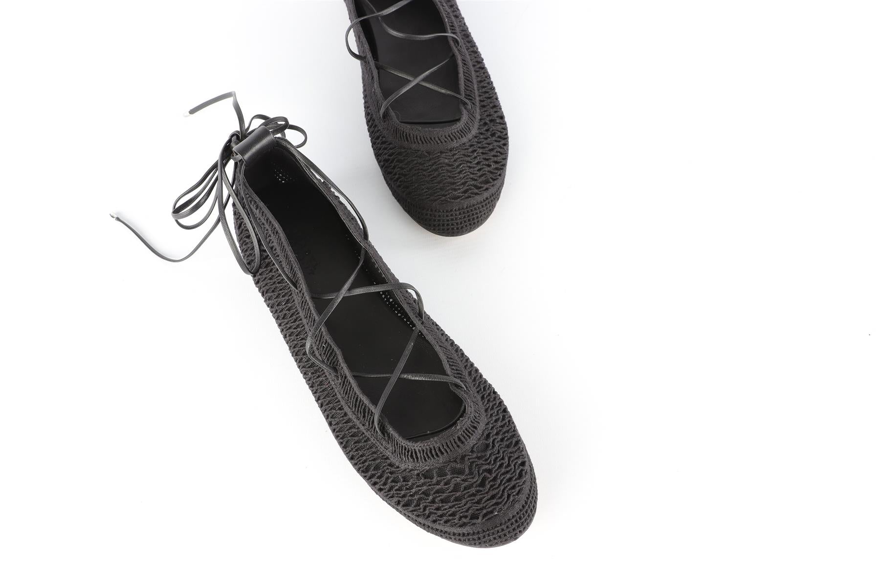 ISABEL MARANT BLACK FABRIC BALLET FLATS EU 41 UK 8 US 11