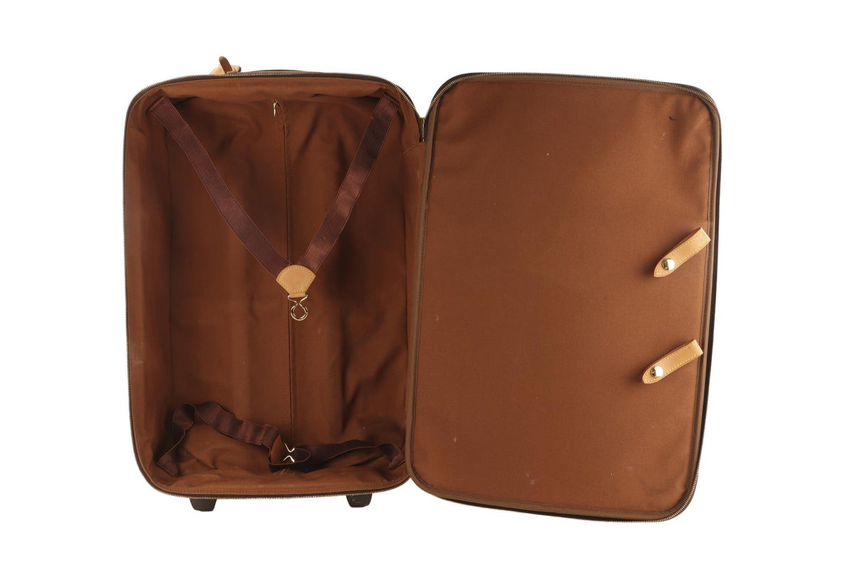 LOUIS VUITTON BROWN 2001 PEGASE 60 MONOGRAM COATED CANVAS SUITCASE