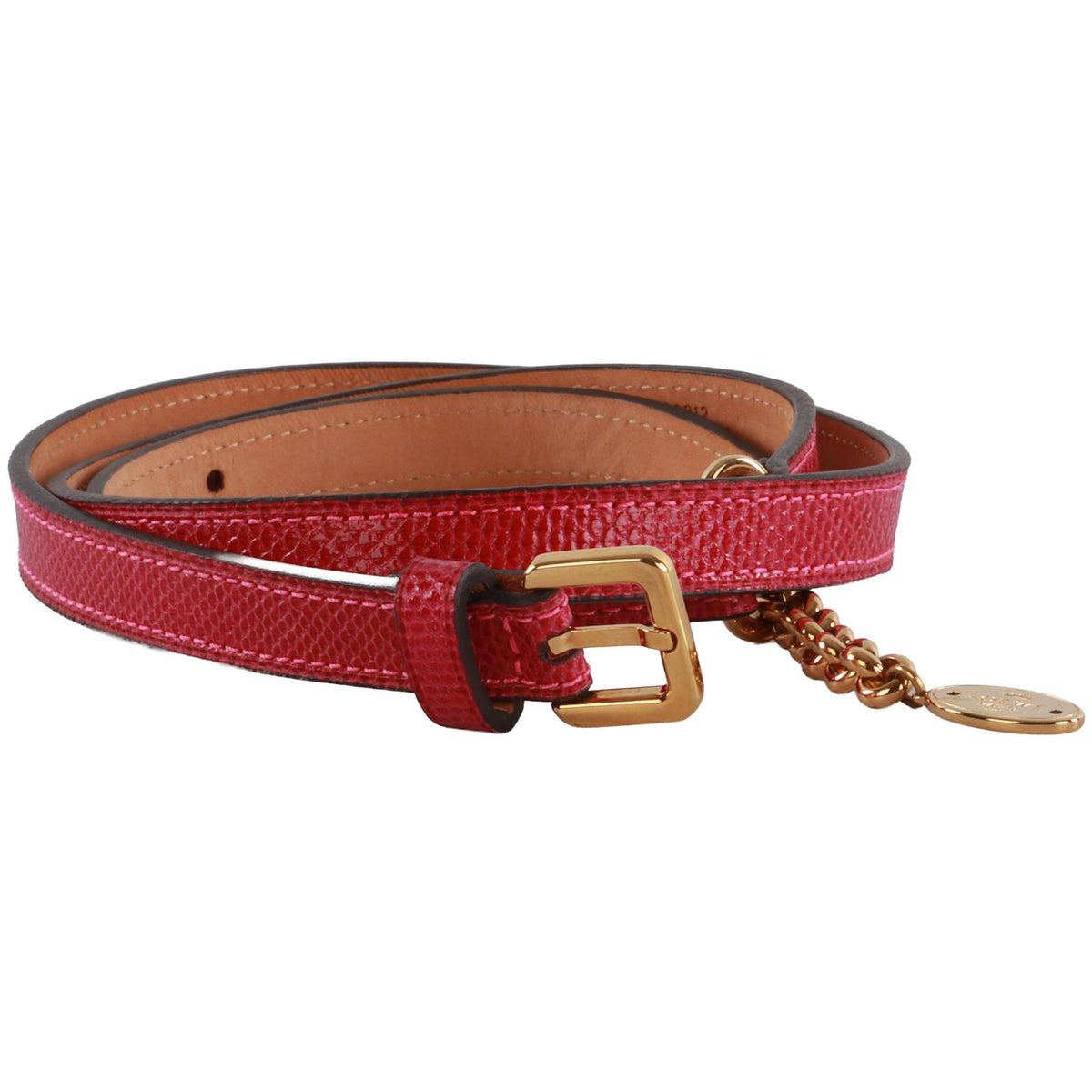 LOEWE PINK LEATHER WAIST BELT 80CM
