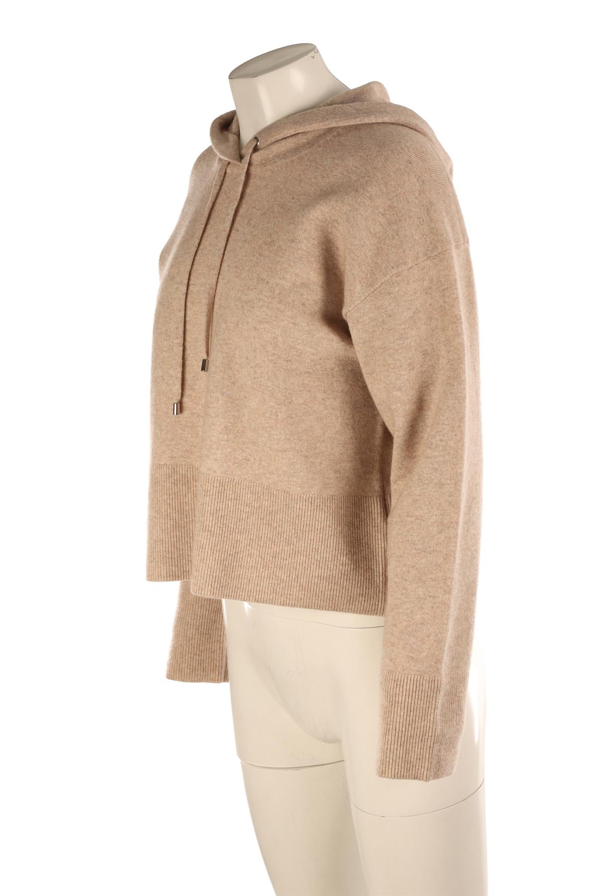VERONICA BEARD BEIGE WOOL HOODIE MEDIUM
