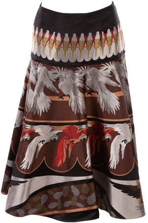 FENDI MULTI SILK MAXI SKIRT IT 40