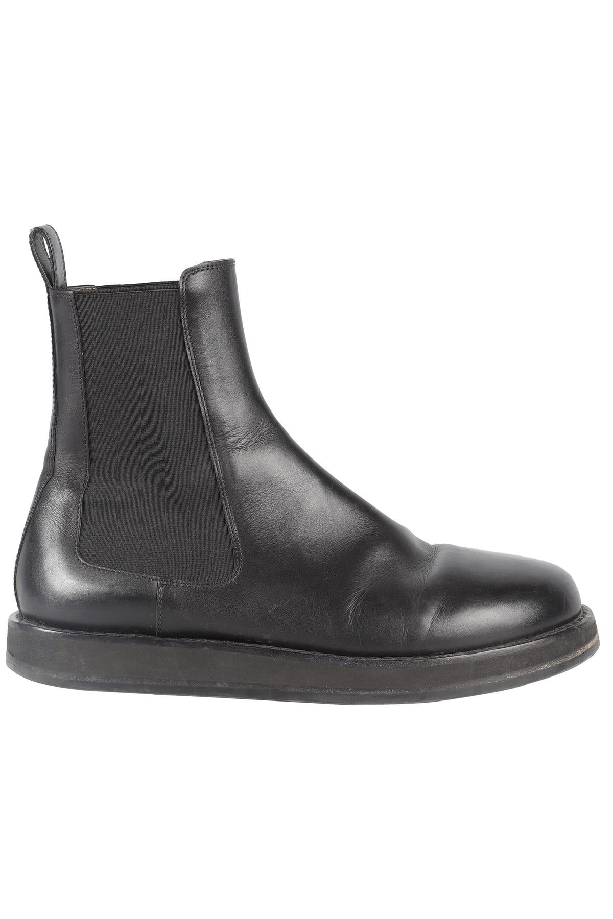 THE ROW BLACK LEATHER ANKLE BOOTS EU 39 UK 6 US 9