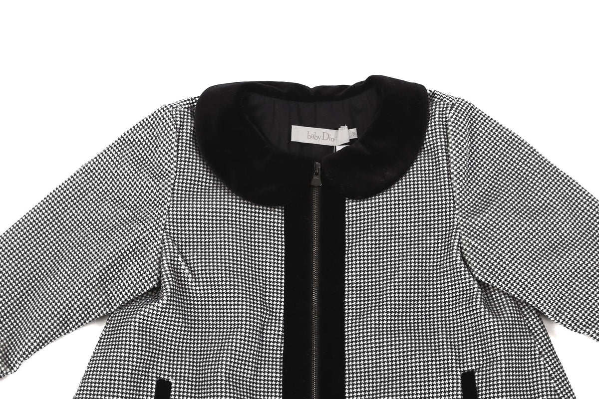 BABY DIOR BLACK BABY GIRLS COAT 18 MONTHS