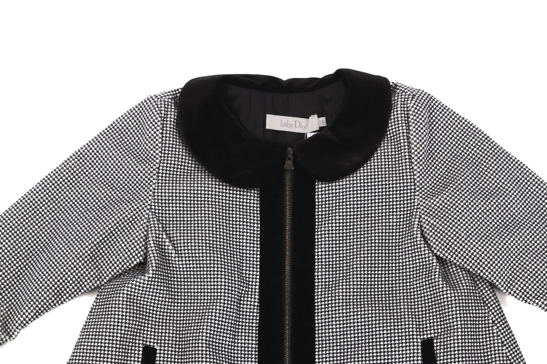 BABY DIOR BLACK BABY GIRLS COAT 18 MONTHS