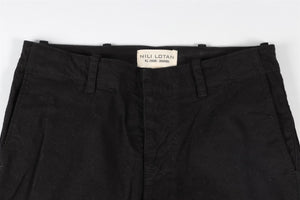 NILI LOTAN BLACK COTTON TAPERED PANTS W25 UK 6-8