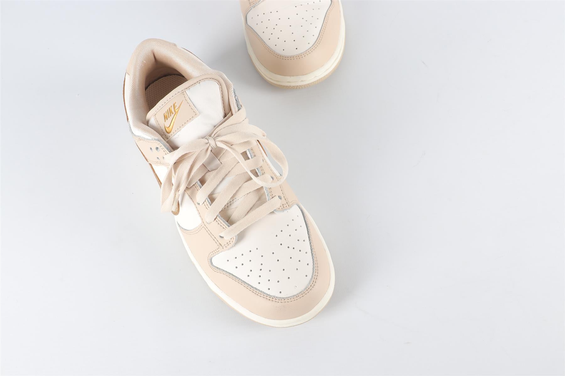 NIKE BEIGE DUNK GOLD SWOOSH SNEAKERS EU 39 UK 5.5 US 8