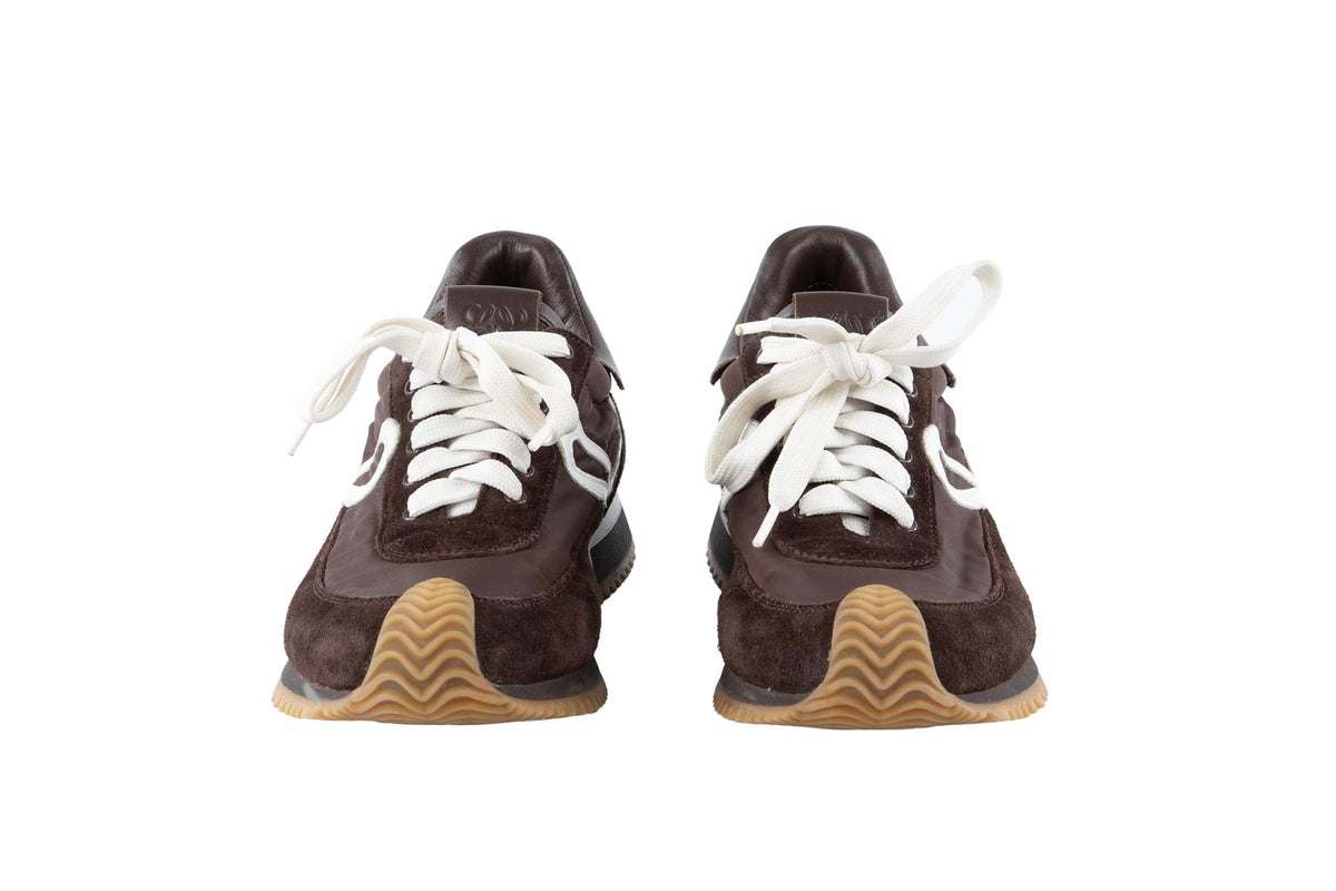 LOEWE BROWN FLOW RUNNER SUEDE SNEAKERS EU 38 UK 5 US 8