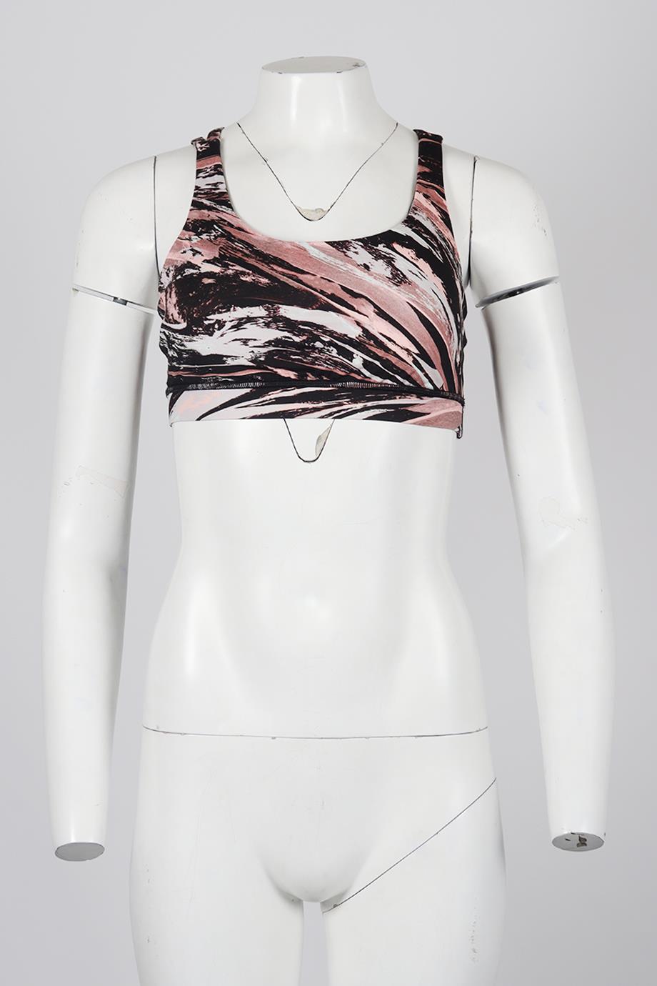 LULULEMON PRINTED JERSEY SPORTS BRA US 4 UK 8