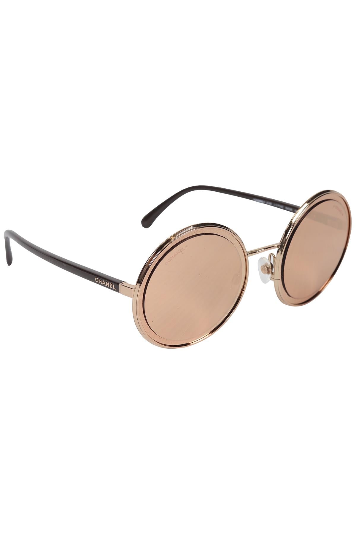 CHANEL ROUND FRAME ACETATE SUNGLASSES