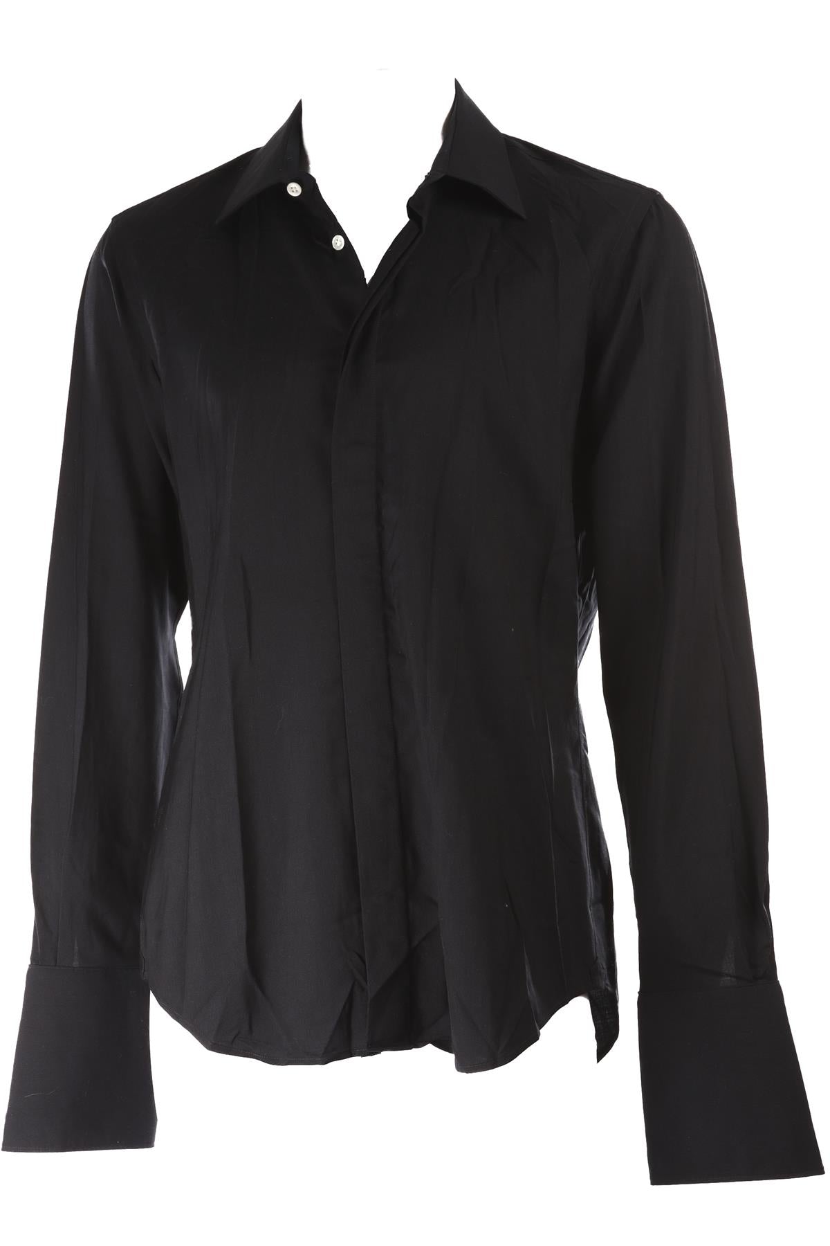 THOM SWEENEY NAVY MEN'S WOOL SHIRT UK/US COLLAR 17