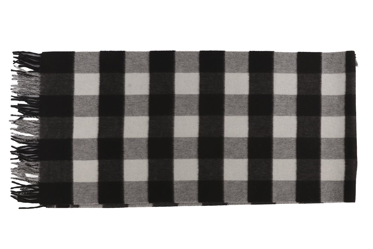 CHRISTIAN DIOR BLACK WOOL SCARF