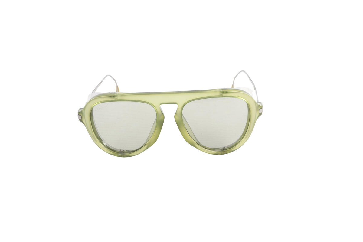 GUCCI GREEN PILOT STYLE ACETATE SUNGLASSES
