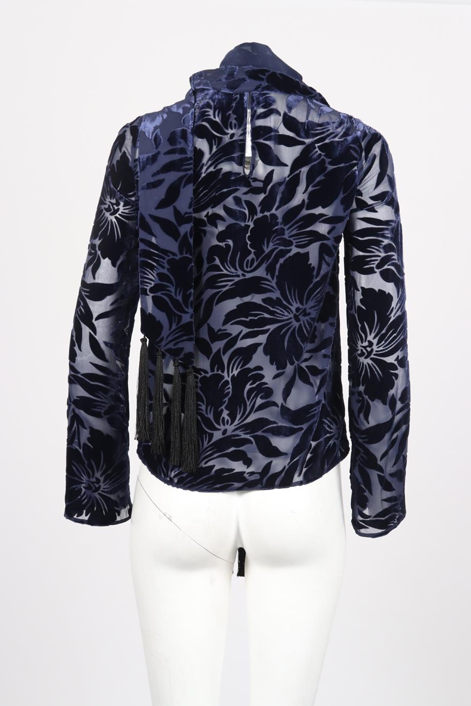 GALVAN LONDON VELVET AND SILK TOP UK 8