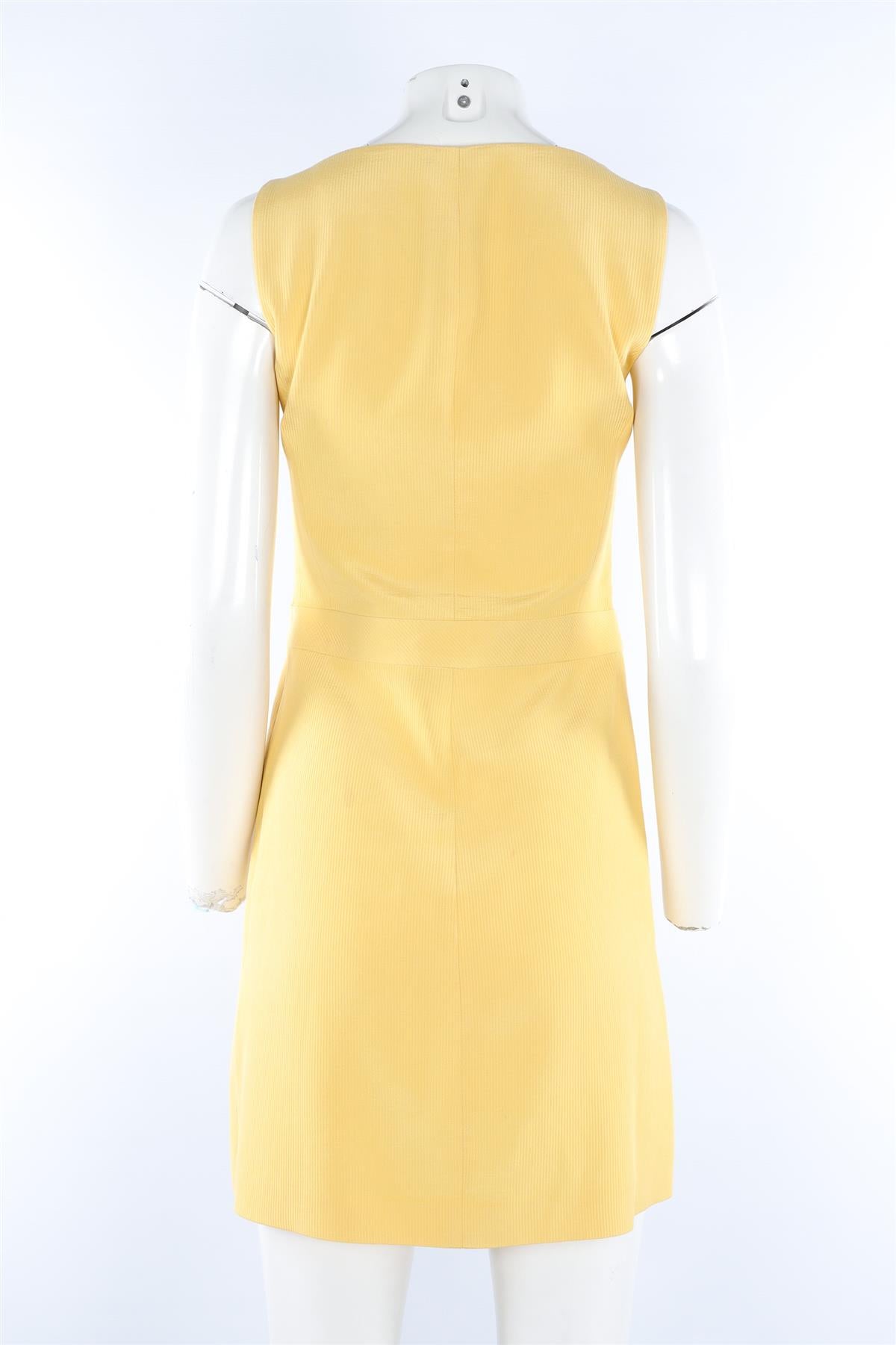 MOSCHINO CHEAP AND CHIC YELLOW COTTON MINI DRESS IT 40 UK 8
