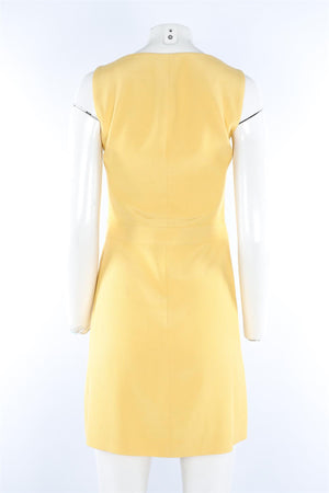 MOSCHINO CHEAP AND CHIC YELLOW COTTON MINI DRESS IT 40 UK 8