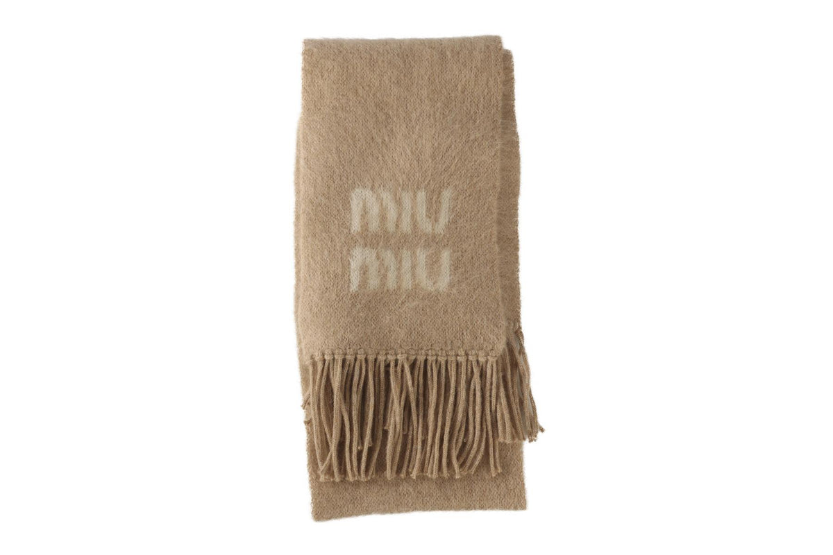 MIU MIU BEIGE MOHAIR SCARF