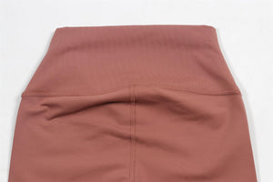 ALO YOGA BROWN JERSEY SHORTS XSMALL