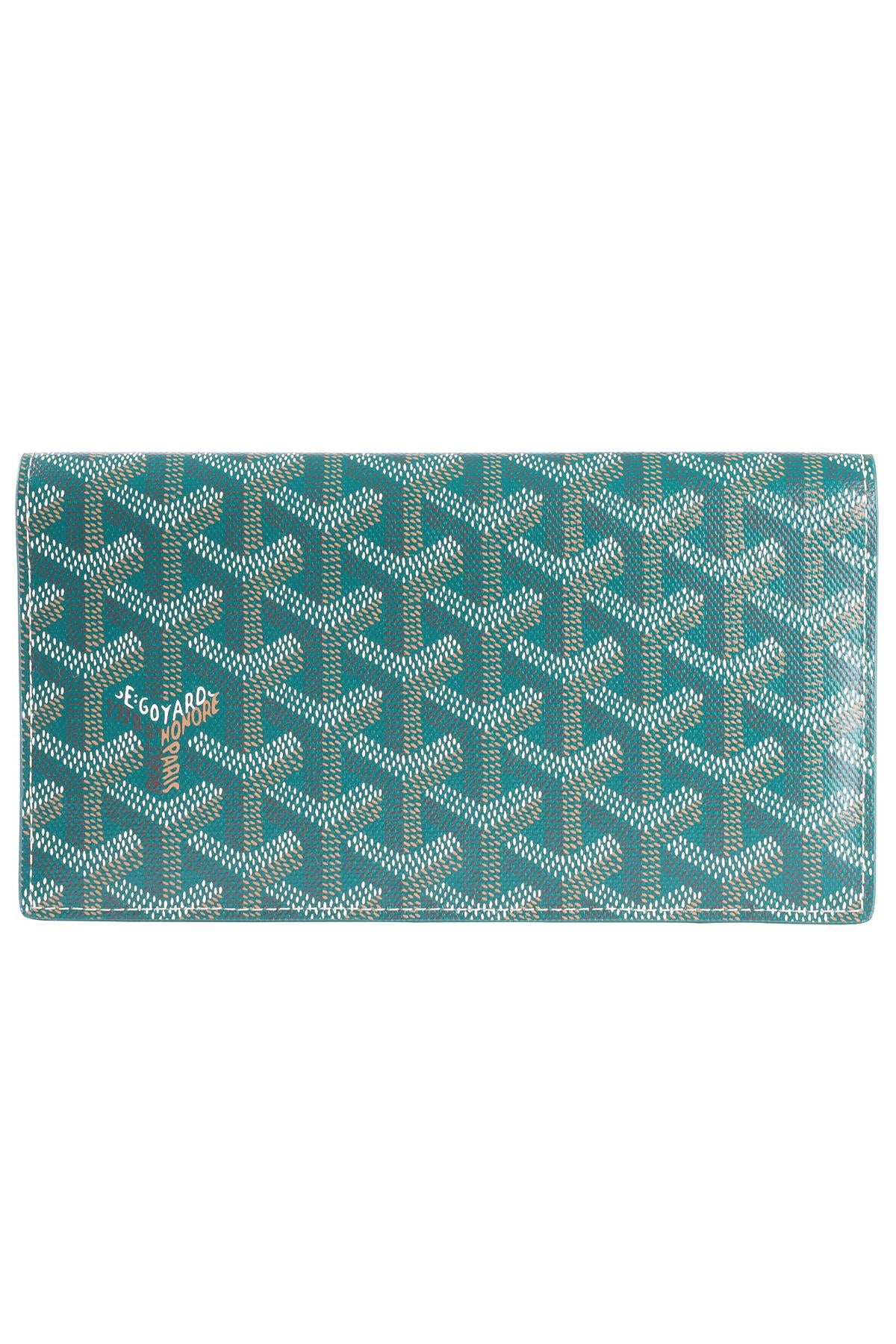 GOYARD GREEN RICHELIEU COATED CANVAS WALLET