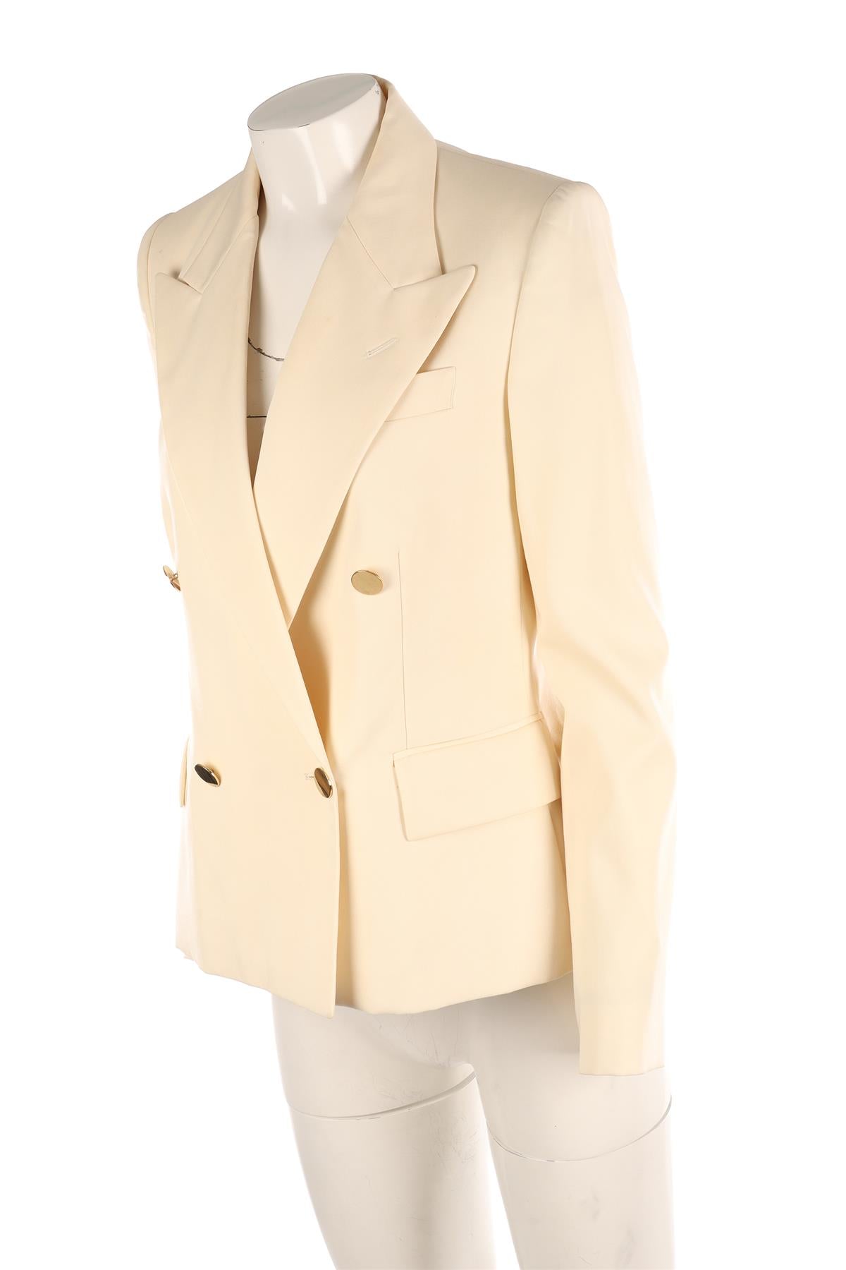 STELLA MCCARTNEY CREAM WOOL BLAZER IT 40 UK 8