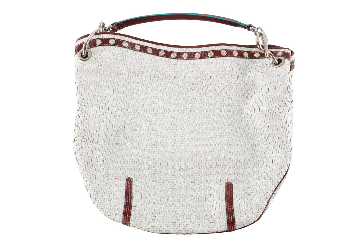 LOEWE WHITE LEATHER SHOULDER BAG