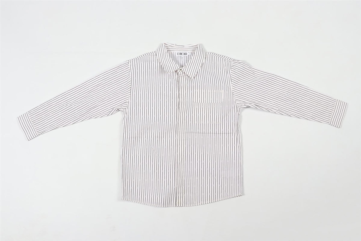 CHRISTIAN DIOR BLACK AND WHITE KIDS BOYS COTTON SHIRT 8 YEARS