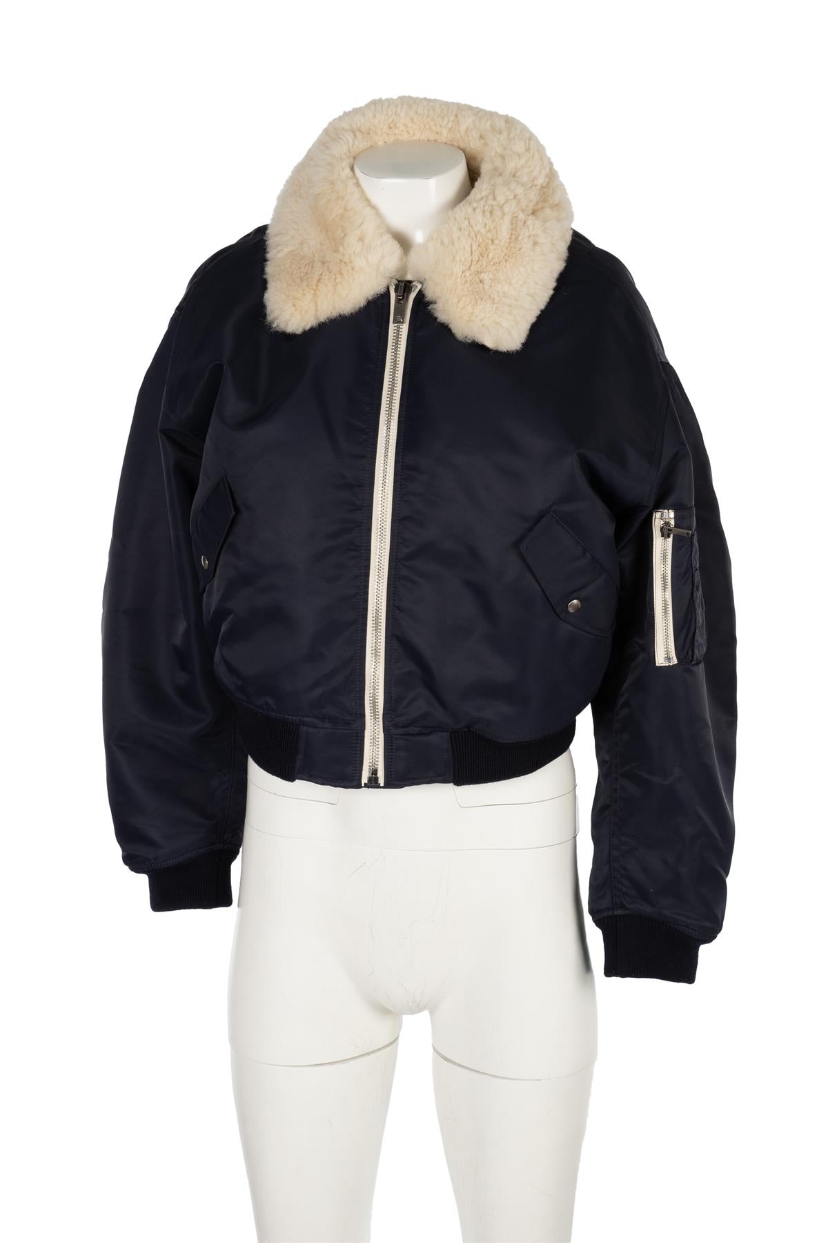 RE/DONE NAVY SHELL BOMBER JACKET XSMALL