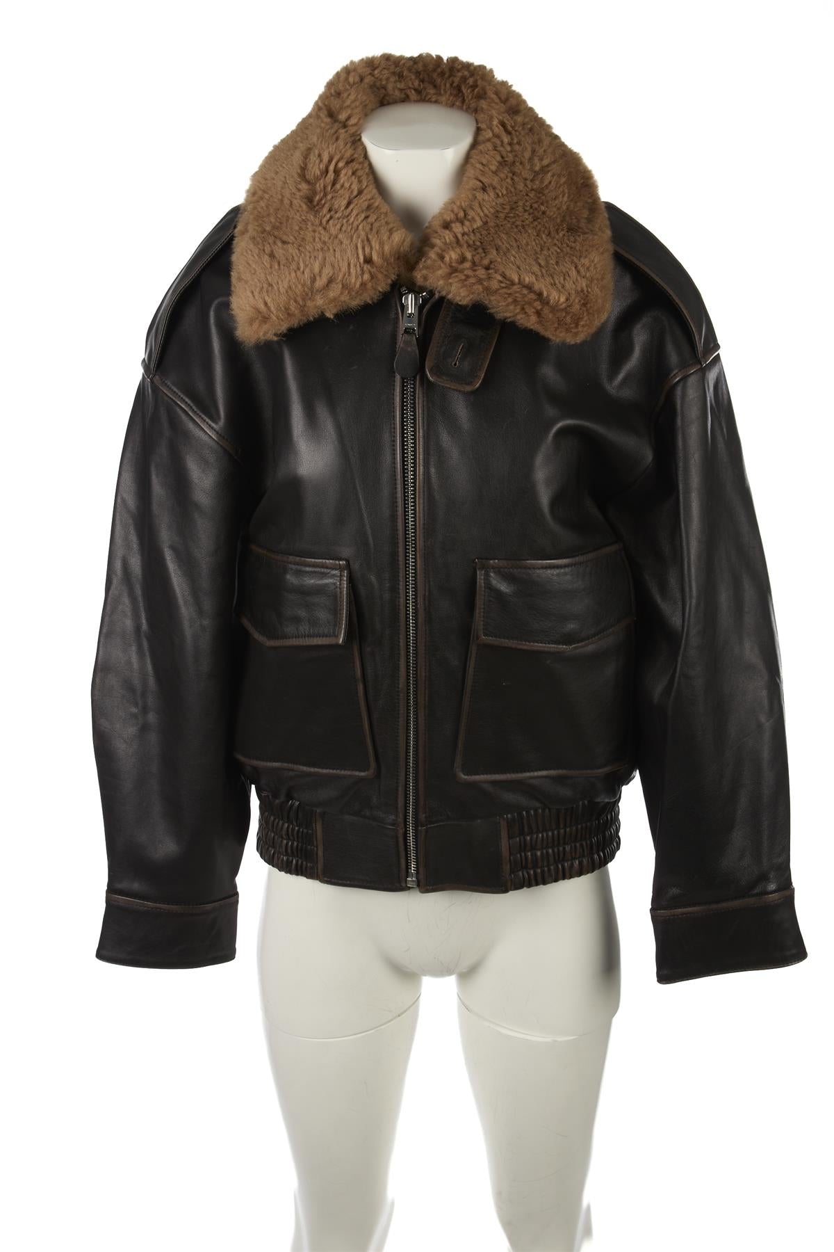 CITIZENS OF HUMANITY BROWN SANTIAGO LEATHER JACKET SMALL