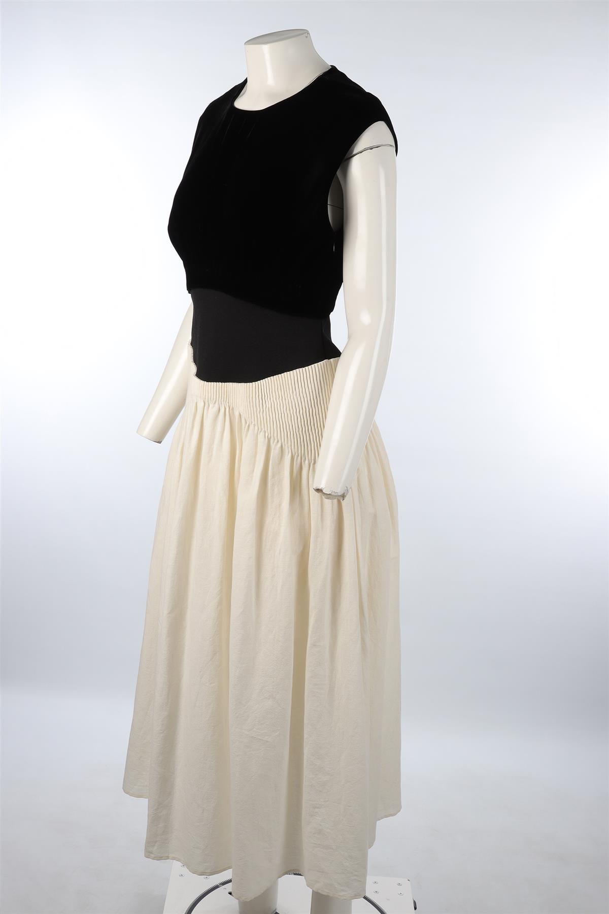 TORY BURCH BLACK VELVET MAXI DRESS US 8 UK 12