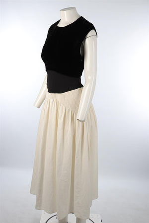 TORY BURCH BLACK VELVET MAXI DRESS US 8 UK 12
