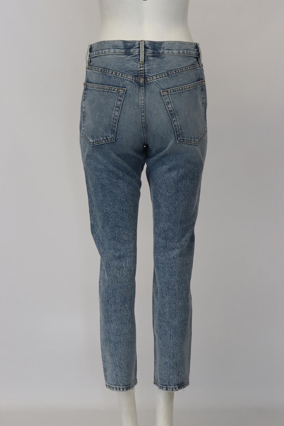 FRAME DISTRESSED HIGH RISE STRAIGHT LEG JEANS W27 UK 8/10