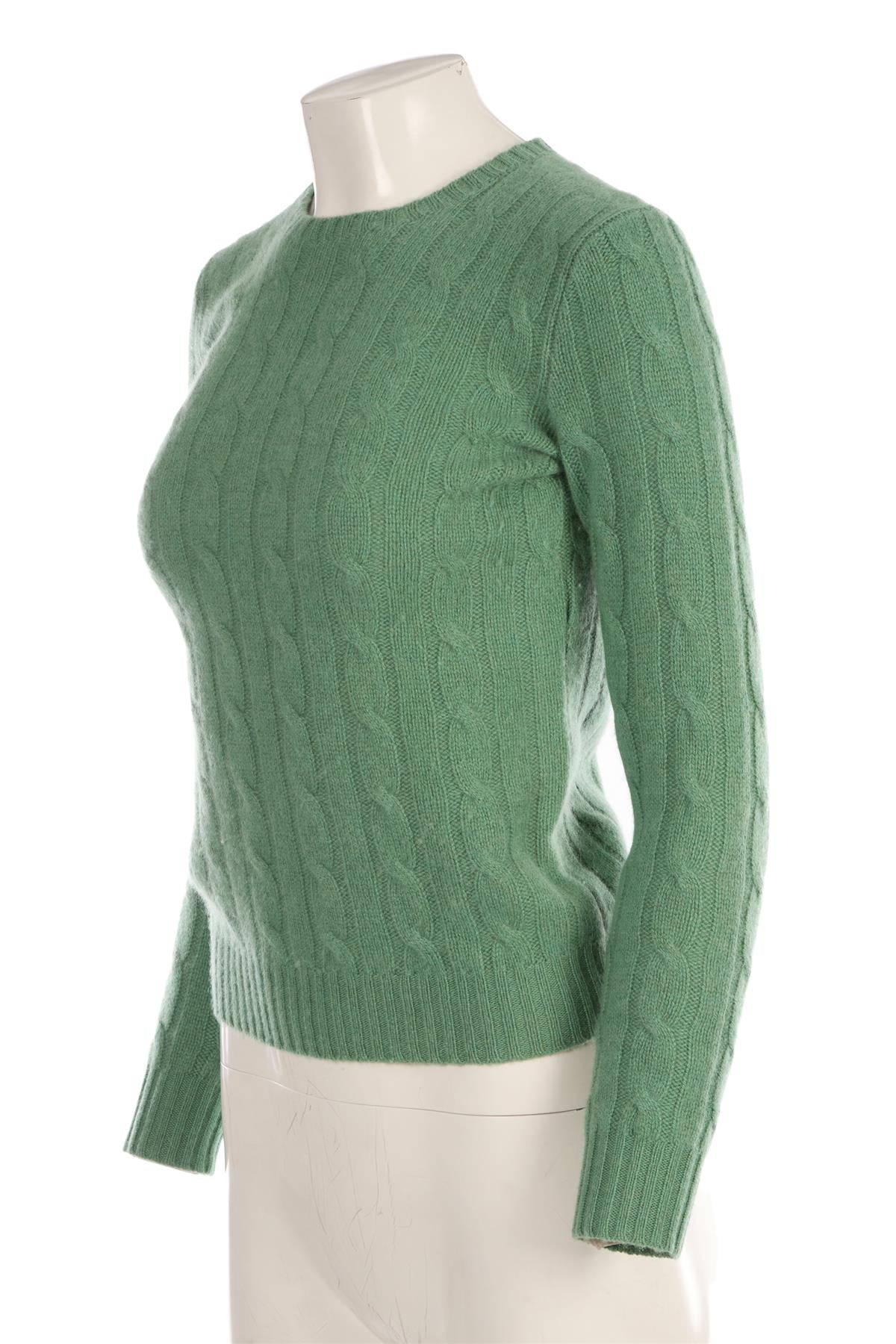 POLO RALPH LAUREN GREEN CASHMERE SWEATER XSMALL