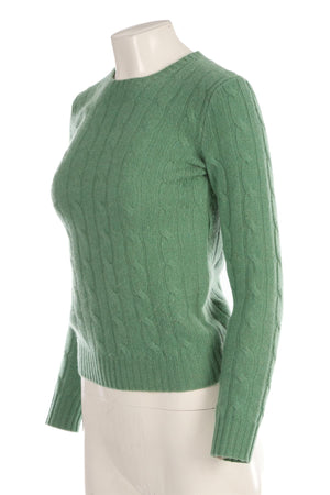 POLO RALPH LAUREN GREEN CASHMERE SWEATER XSMALL