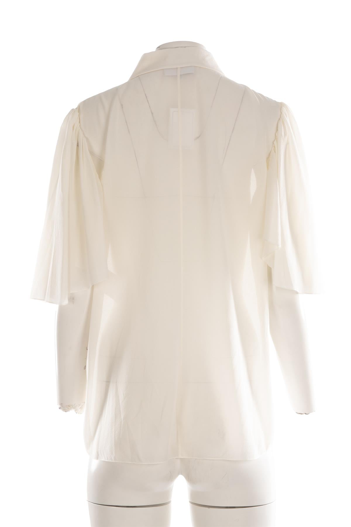 CHANEL IVORY 2025 SILK SHIRT FR 44 UK 16