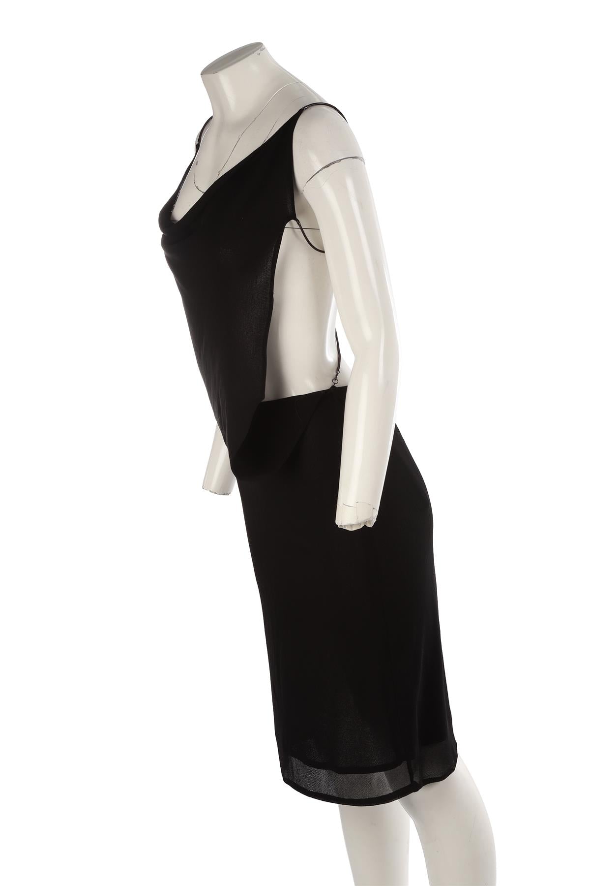 GUCCI BLACK 1997 KNIT MINI DRESS SMALL