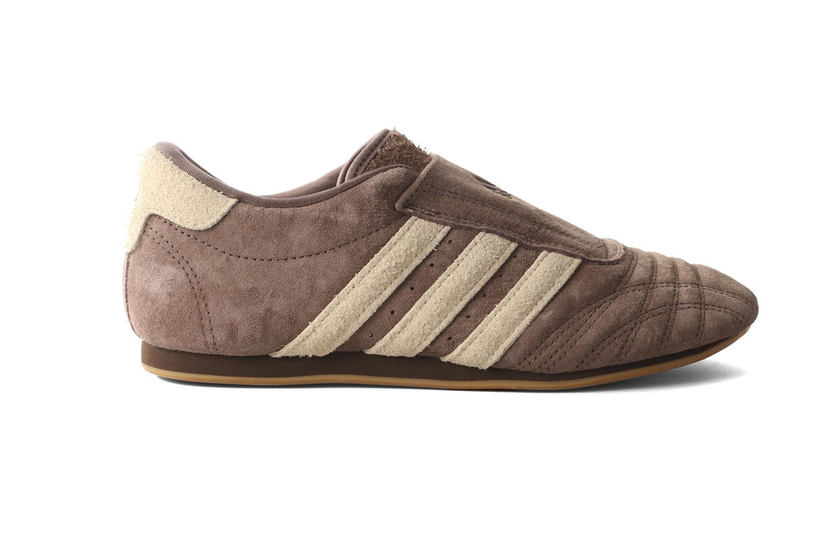ADIDAS BROWN TAEKWONDO EARTH STRATA WHITE GUM SNEAKERS