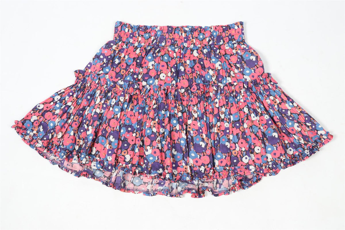 MAIA BERGMAN MULTICOLOURED COTTON MINI SKIRT SMALL