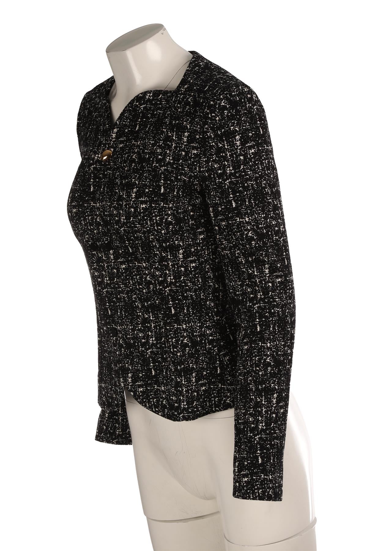 BOTTEGA VENETA BLACK WOOL JACKET IT 36 UK 4