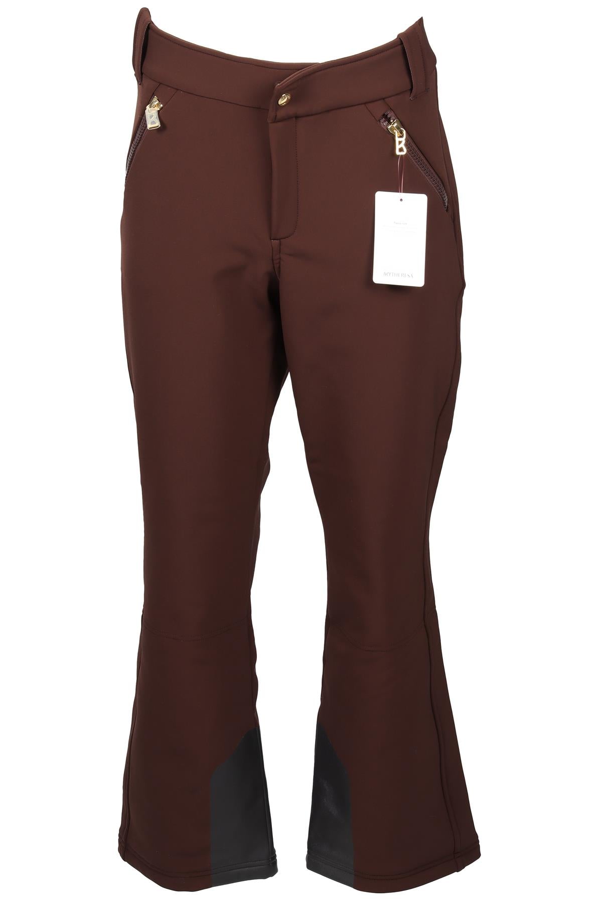 BOGNER BROWN JERSEY FLARED SKI PANTS FR 44 UK 16