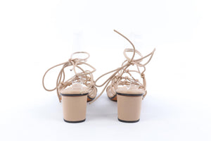 CHLOÉ BEIGE LEATHER SANDALS EU 38.5 UK 5.5 US 8.5