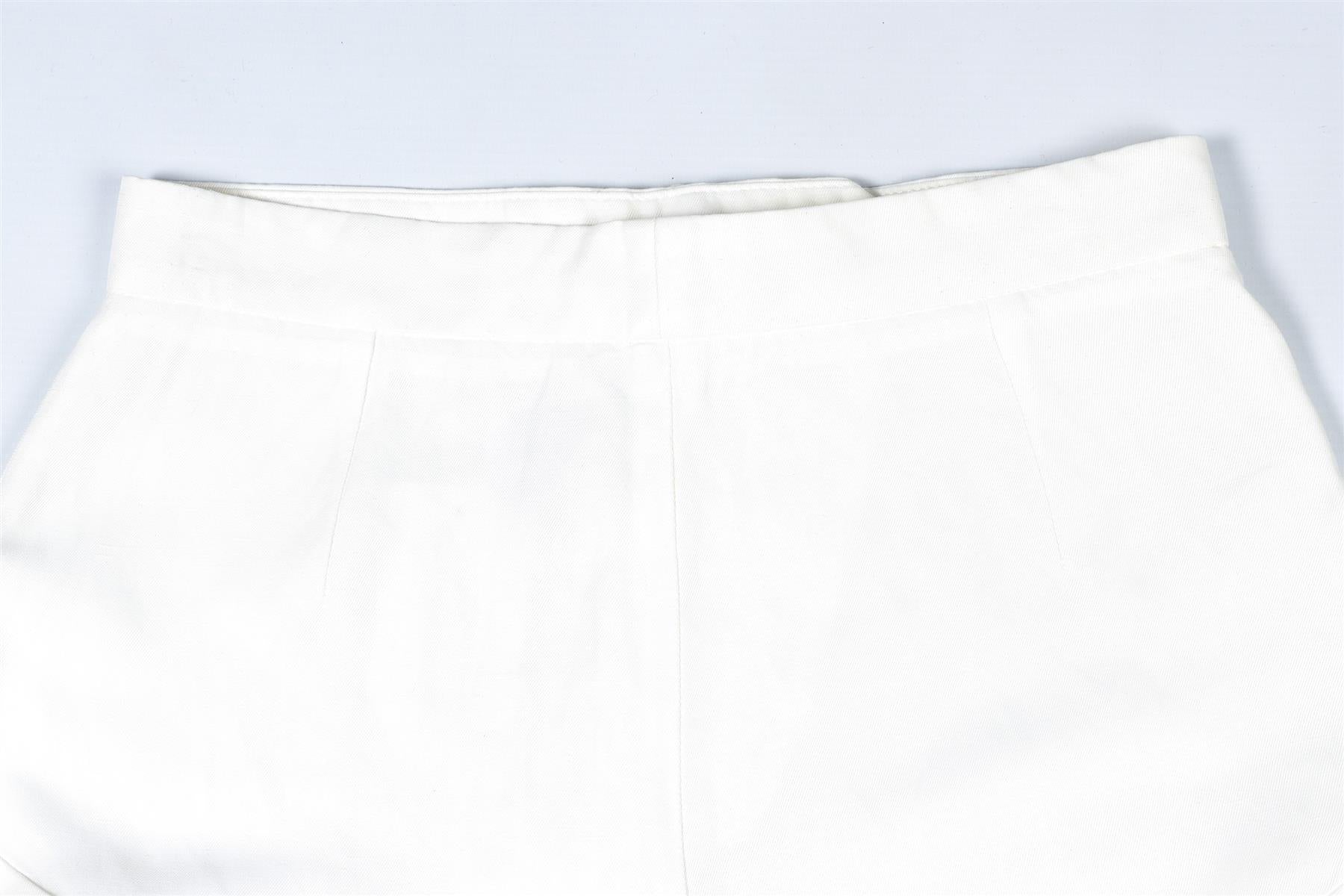 SANDRO WHITE LINEN SHORTS FR 36 UK 8