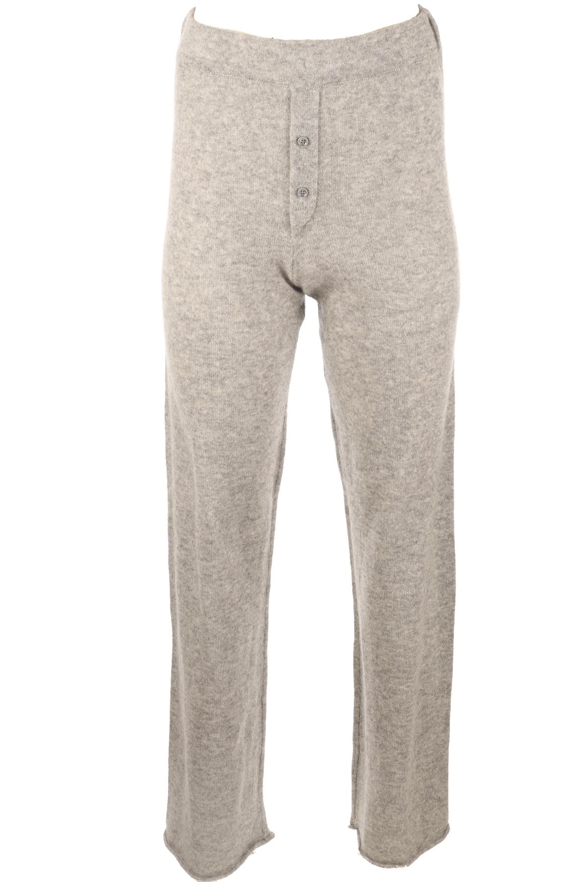 ETERNE GREY CASHMERE WIDE LEG PANTS XSMALL/SMALL
