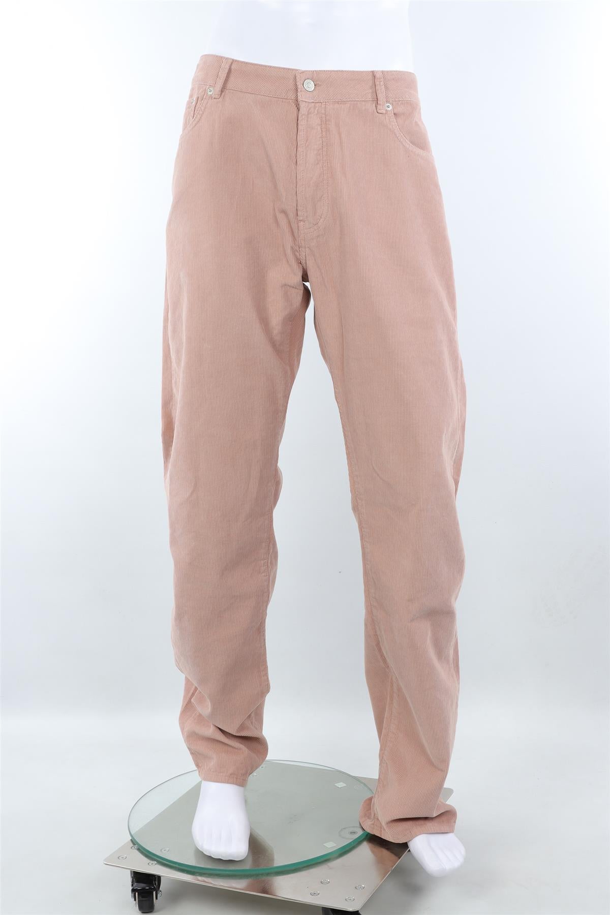 OFFICINE GENERALE PINK MEN'S CORDUROY STRAIGHT LEG PANTS UK 36