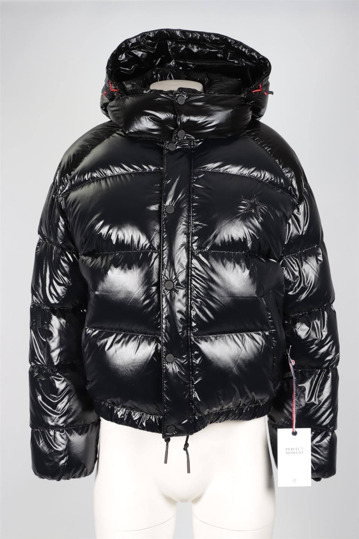 PERFECT MOMENT BLACK PADDED DOWN JACKET MEDIUM