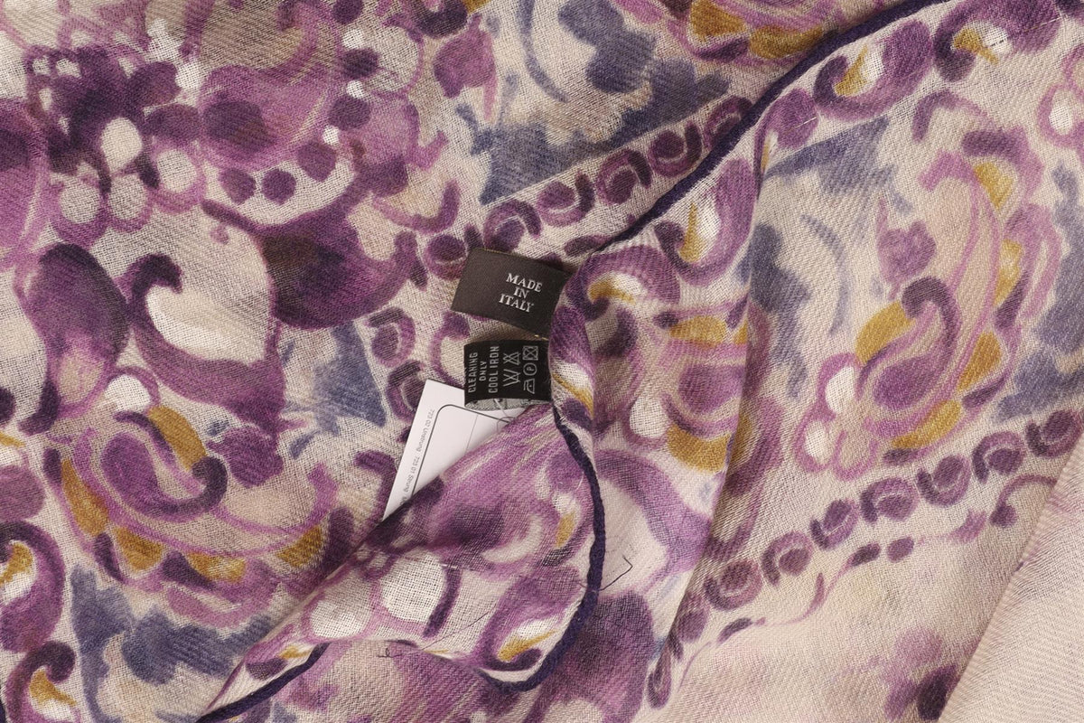 LORO PIANA PURPLE CASHMERE SCARF