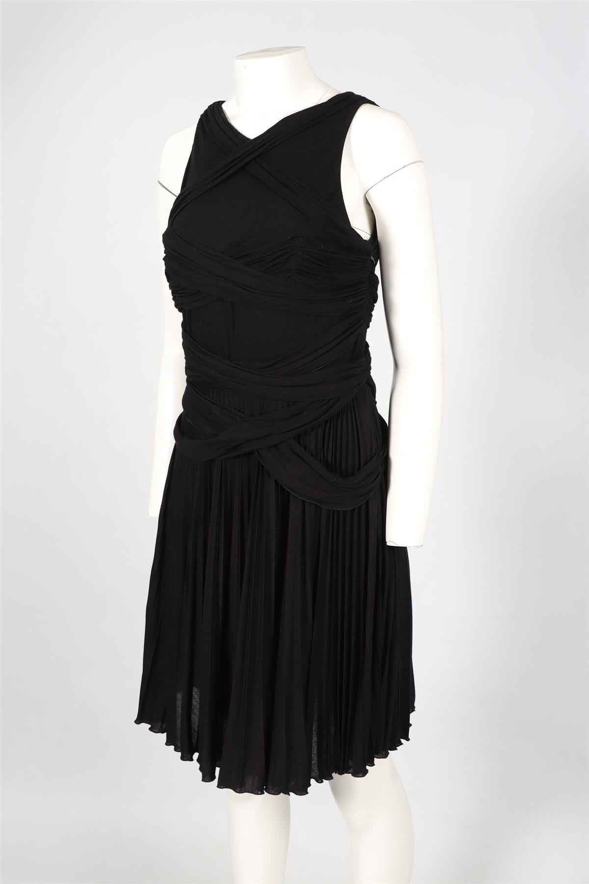 VERSACE BLACK JERSEY DRESS IT 46 UK 14